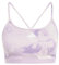 adidas Women's Aeroreact Training Essentials Light Support Tie-Dye Flower-Print Bra Sport-BH, Putty Mauve/Preloved Fig, M C-D