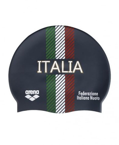 CUFFIA PISCINA NUOTO ITALIA ARENA FIN TRICOLORE BLU TAGLIA UNICA ADULTO 005847700