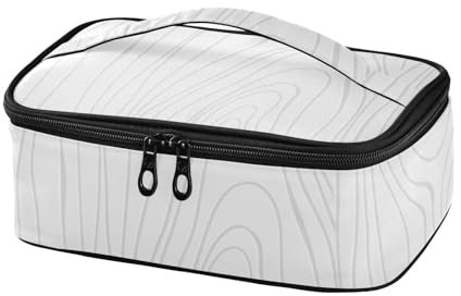 Amooorous Lunchtasche für Damen, weißes Holz, jährliche Körnung, Kühlbox, Lunchbox für Frauen, Mini-Lunchbox, Picknick