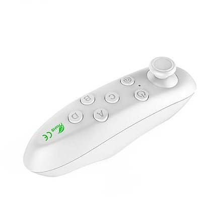 Mini control remoto VR Gamepad Control Bluetooth, control remoto VR 4 modos para teléfono móvil, Bluetooth, Selfie Timer Joystick, Gamepad Game Controller para Android IOS Tablet (sin baterías)
