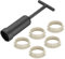 PATIKIL Kit de Bagues de Douille de Lampe G9, Adaptateur de Support d'Abat-Jour 5 Anneaux en Plastique de Remplacement avec Outil de Démontage pour Collier d'Abat-Jour, 127mm Blanc