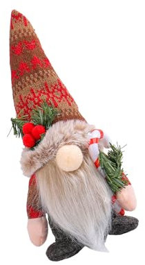 WASTEBIN Stilvolle Festival Stricken Schneeflocken Elfen Zwerge Figur Mit Zöpfen Wohnaccessoire Tragbar Für Urlaubsdekoration