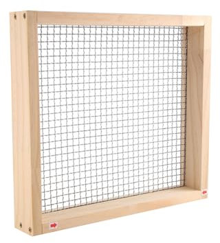Janasiba Setaccio per Terreno In Legno per Giardinaggio, Setaccio per Terreno con Sabbia da Giardino, Setaccio per Terreno per Terra e Pietra, Setaccio per Compost da Giardinaggio
