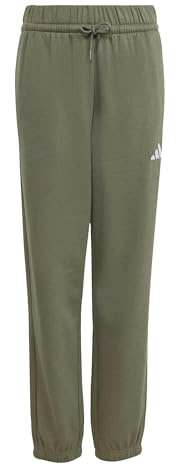 adidas Unisex Kids Essentials Pants, Olive strata/White, 13-14 Years