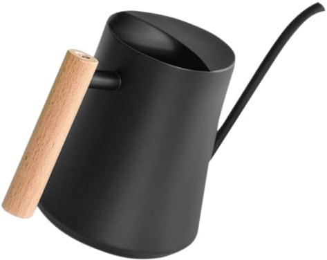 BESTonZON Regadera de Jardín de Metal Vintage con Mango de Madera Riego para Plantas de Interior Diseño de para Plantas Colgantes Pared