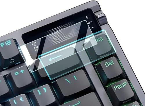 Tuvzylory Tempered Glass Protector for ROG Azoth 96 HE/Azoth Extreme SE Gaming Keyboard - Small Screen Protector 9H Hardness (2 Pack)