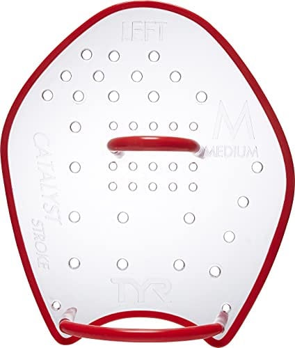 TYR Unisex-Adult Catalyst Stroke Training Paddles Medium Sporting Goods, Red, M