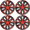Versaco Car Wheel Trims RAPIDERB14 - Red/Black 14 Inch 10-Spoke - Boxed Set of 4 Hubcaps - Includes Fittings/Instructions