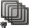 140mm PC Computer Case Fan Dust Filter Grills with Magnet and Screws, Ultra Fine Nylon Mesh, Black Color - 4 Pack