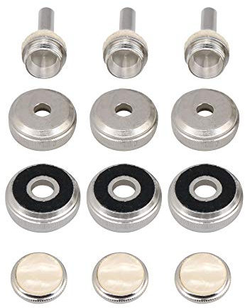 BQLZR Trompete Kolben Ventil Finger Knopf Set ABS Schnalle mit Filz 2.3x0.84cm