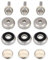 BQLZR Trompete Kolben Ventil Finger Knopf Set ABS Schnalle mit Filz 2.3x0.84cm