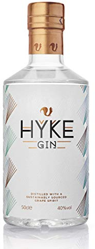 HYKE London Dry Gin 50cl, IWSC Gold Award Winning, Sustainable British Craft Gin with Grape Spirit & Unique Botanicals