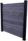 Brise Vent Vue Ou Départ De Cloture De Jardin Palissade Exterieur En Composite Occultant Clostra Formant Un Panneau De 178 Cm De Largeur X 175 Cm De Hauteur Poteaux Noir Lame Grise Anthracite