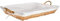 HERSIG - Bandeja Plancha Mimbre Natural | Cesta Colada Rectangular con Forro y Asas - 60 x 40 x 10 cm