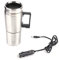 Electric Car Kettle Portable 12V 350ML+150ML Stainless Steel Travel Cigarette Lighter Heating Drinking Cup Fast Boiling Electric Hot Water Kettle for Tea and Coffee Water Boiler & Heater