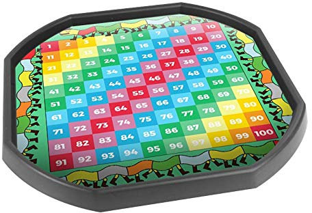 1-100 Number Grid Numeracy Vinyl Tuff Tray Insert - 86 x 86 cm - Ideal for Large Tuff Spot Tuff Tray - Tuff Tray NOT Included