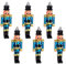BWG 6 X Navy Blue Nutcracker Soldier 13cm Christmas Tree Baubles/Decorations