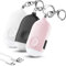Hion Safe Personal Alarm for Women,3 Pack Rechargeable 130dB Police Approved Rape Rope Alarm with LED Flashlight Self Defense Keychain,Panic Attack Safety Alarm for Girl Kid Elderly(White+Pink+Black)