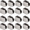 16x Edelstahl Glashalter halbrund für 10 mm Glas - Glasklemme flach für gerade Flächen - Geländer Sicherung