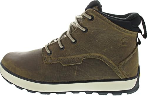 Kamik M Spencer Mid Braun - wasserdichte warme Herren Leder Winterstiefel, Größe EU 45 - Farbe Fossil