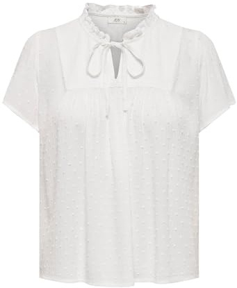 JdY Damen JDYLIMA Life S/S TOP WVN NOOS Bluse, Cloud Dancer, 38