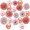 Wedding Party Decorations Rose Gold Paper Pom Poms Party Kit Women Girls Birthday Decorations Bridal Shower Decorations Girls Baby Shower Decorations