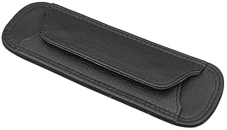 STILORD Schulterpolster Leder mit Druckknöpfen für Schultergurt Gurtpolster Gurtschutz gepolstert Polster Umhängetasche Echtleder Vintage, Farbe:schwarz