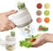 4 in1 Handheld Electric Vegetable Cutter Slicer Garlic Mud Masher USB Wireless Chopper Cutting Pressing Mixer Food Slice for Garlic Pepper Chili Onion Celery Ginger Meat