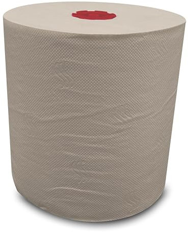 Blanc HYGIENIC Lot de 6 rouleaux de papier essuie-mains 140 m 2 couches pour distributeur de serviettes Cosmos Marron