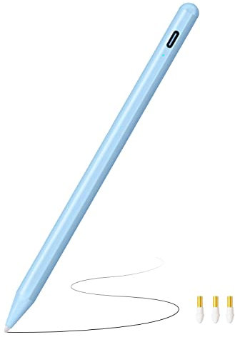 Stylus Stift für iPad 2025-2018, Schnellladefunktion & Palm Rejection Pencil für iPad A16 11./10./9-6. Generation., Air M3 M2 11/13/5./4./3., Pro M4 11/13/11''/12,9'', Mini A17 Pro/6./5. Gen