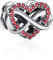 HAEPIAR S925 Sterling Silber Charm für Armband Halskette Sterling Silber Dangles Unendliche Liebe Rotes Herz für Frauen Mädchen
