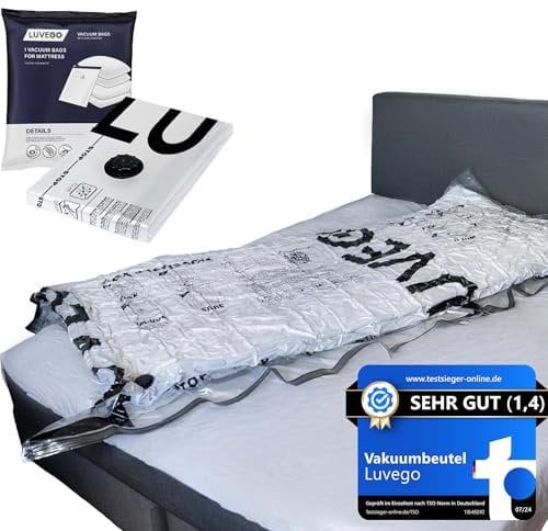 Luvego Vakuumbeutel 240x130CM, Vakuumbeutel Matratze XXL, Aufbewahrungsbeutel für Matratze, Vakumierbeutel Geeignet für Matratzen, Matratzenhülle, Staubsaugerbeutel für Matratzen 1 Stück