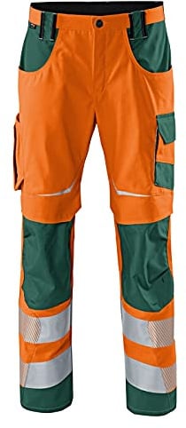 KÜBLER Workwear | KÜBLER REFLECTIQ Arbeitshose PSA 2 | warnorange/moosgrün | Größe 31K