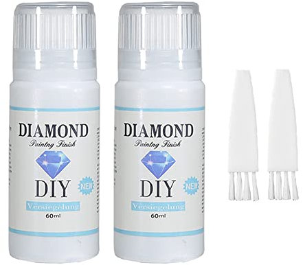 Katutude Versiegelung für Diamantmalerei, 120ml Diamond Painting Versiegelung Set, Diamond Painting Glue, Diamond Painting und Puzzle Zubehör, Anti-Shedding&Verbesserung der Helligkeit