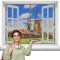 Magnet Fliegengitter Fenster, 70 x 120 cm Magnetfliegengitter für balkontür, Automatisches Schließen Balkontür insektenschutz für Türen/Patio/Windows - Grau