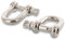Rundschäkel 3 mm Edelstahl V4A 4 Stück D-Ring-Schäkel 3X6X12 mm, (WLL): 82kg (ideal als Bindeglied zwischen Ketten, Drahtseil oder Hundeleinen) - kurze Form