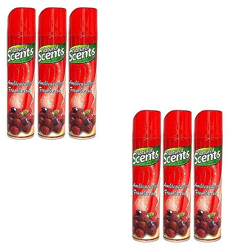 PLUS HOME NATURAL SCENTS AMBIENTADOR SPRAY 300 ML FRAMBUESA.PACK DE 6 BOTELLAS
