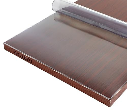 Abwaschbare Tischdecke Meterware 130x205cm, Tischschutz mit Abgeschrägten Kanten, Tischmatte Transparent Leicht Abwischbar, Teppichunterlage rutschfest für Café-Restaurant-Tischdekoration, 3mm