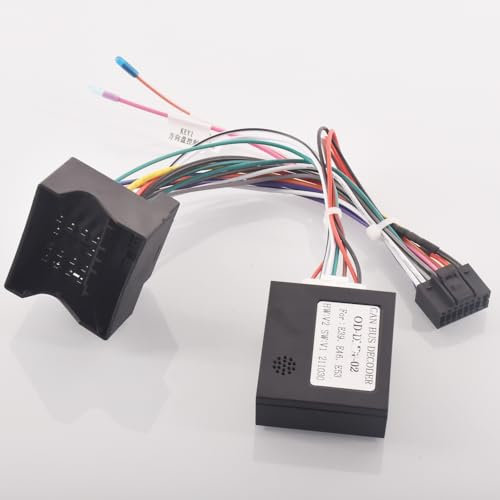 JCAKES Auto Radio Stereo Kabelbaum Kabel Adapter Android 16pin for BMW E46 E87 E65 E66 E67 Mit Quadlock (Color : with Canbus)