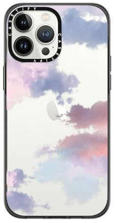 CASETiFY Compact iPhone 13 Pro Max Case [2X Military Grade Drop Tested / 4ft Drop Protection] - Clouds - Clear Black