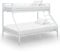 Festnight Etagenbettgestell Metall Etagenbett 3 Personen Stockbett Weiß Etagenbett Jugend Hochbett Erwachsene Bettrahmen Bettgestell Metallbett Doppelstockbett Schlafzimmerbett 140x200 cm/90x200 cm