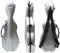 WUQIMUSC Custodia per violino 4/4 full size in fibra di carbonio composita custodia rigida manico resistente cinghie posteriori morbida imbottitura (argento), CASE-24