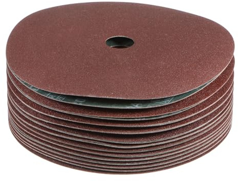 sourcing map 25pcs 120 Grit Aluminum Oxide Resin Fiber Discs 7x7/8 Metal Sanding Grinding Discs for Angle Grinding Machine Polishing and Grinding Metals, Wood, and Fiberglass