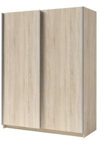 Meublorama Armario de 2 Puertas correderas - Colección GOZU - Color Roble Sonoma - 150 x 198 x 62 cm