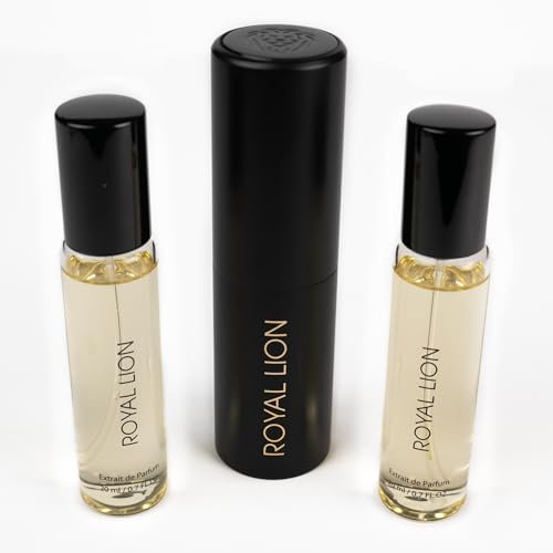 Royal Lion Twist Case Parfum Travel Set 2 - Reisezerstäuber - Hochwertiger Suit mit Extrait de Parfum QUEEN FOR WOMEN, Sinnlicher Amberduft mit blumig-holziger Note, 2 x 20 ml