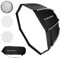 K&F Concept 90cm/35 Zoll Parabol Softbox, Quick Release Umbrella Octagon Softboxen mit Honeycomb Gitter+Weichen Diffusor +Tragbartasche, Achteckige Softbox Bowens Mount für COB Video Light