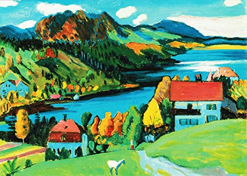 Kunstkarte Gabriele Münter Häuser am See