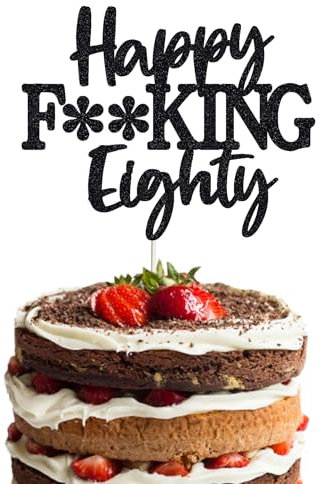 80 Birthday Cake Toppers, 80th birthday decorations, Eighty Cake Topper, 80 cake topper,80th Birthday Cake Topper, 80 Decorations for Cake, 80 Birthday Decorations Black Glitter