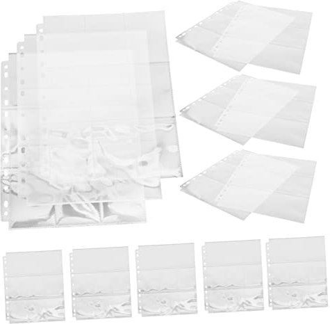 KONTONTY 50 Stück Kartenhüllen Sammelkartenhüllen 9-fächer-kartenhüllen Kartenbinderseiten Fotokartenhüllen A4 Binderblätter