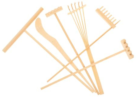 ifundom bambù Mini per Giardino Zen e Bonsai Attrezzi Decorativi per Sabbia da Tavolo Accessori Desktop per Piante in Vaso e Mini Paesaggi